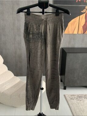lululemon Olive Green/Gray Patterned Joggers 4